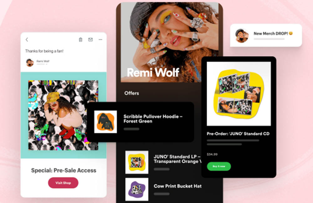 Shopify se alía con Spotify y los artistas venderán sus productos directamente en Spotify
